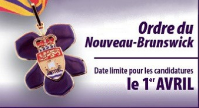 Ordre du Nouveau-Brunswick : ouverture de la période de mise en candidature 2024