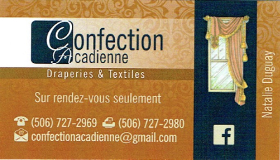 Confection Acadiennes Draperies et Textiles